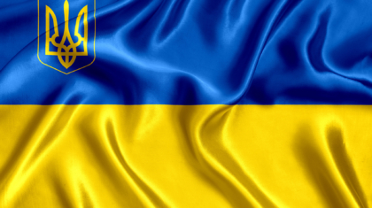 Flag of Ukraine with trident